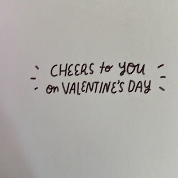 V is for Vino Valentine’s Day Card by American Greetings 6.25” x 6.25” New - Picture 2 of 2